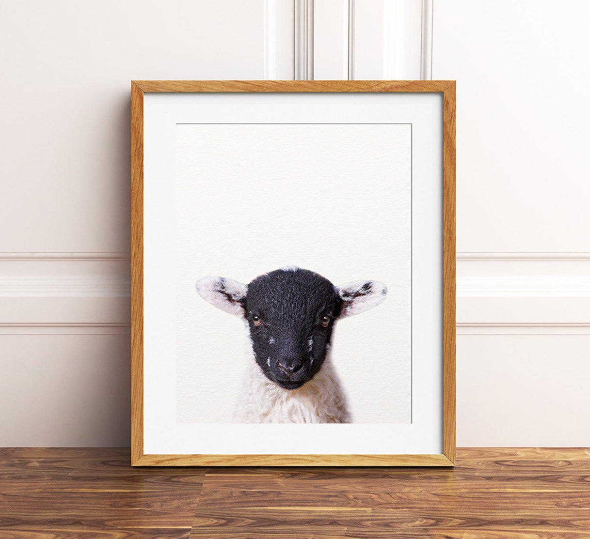 baby sheep lamb nursery print