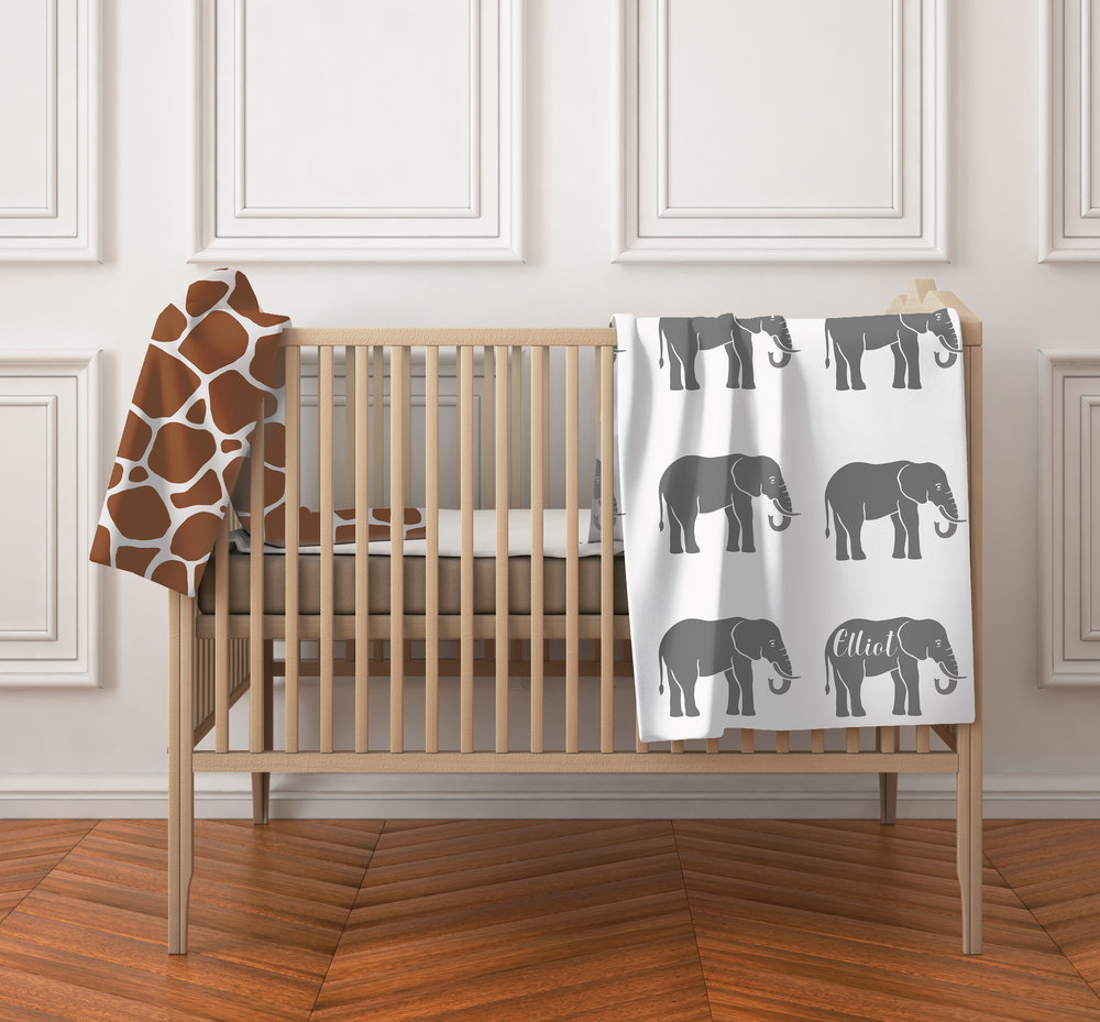 Personalized Nursery Wall Art Set, Monogram Baby Room Wall Art