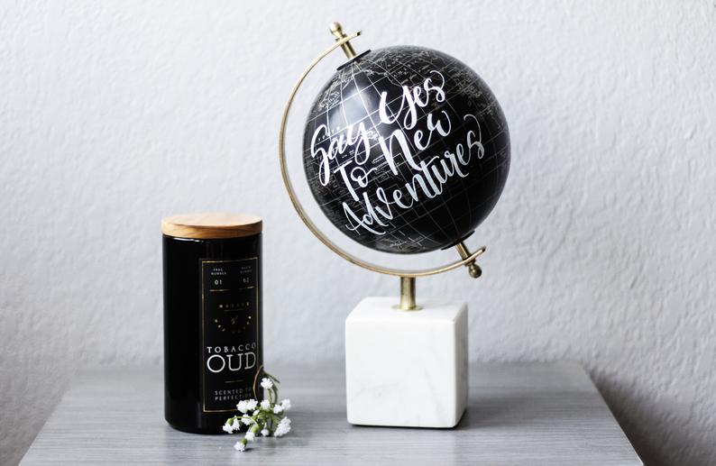 black quote globe