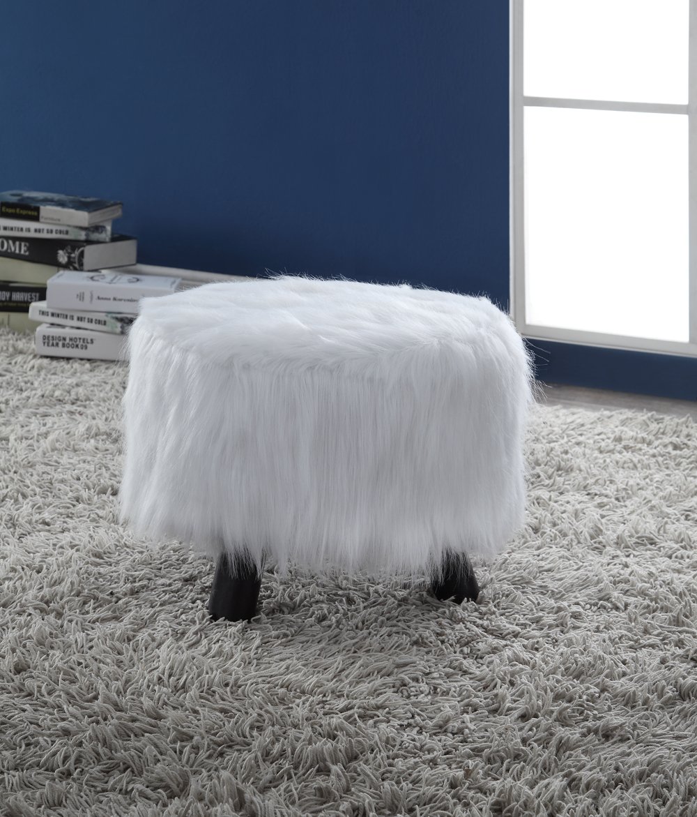 faux fur stool