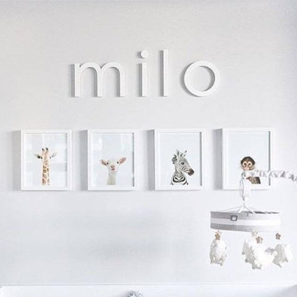 modern nursery wall letters