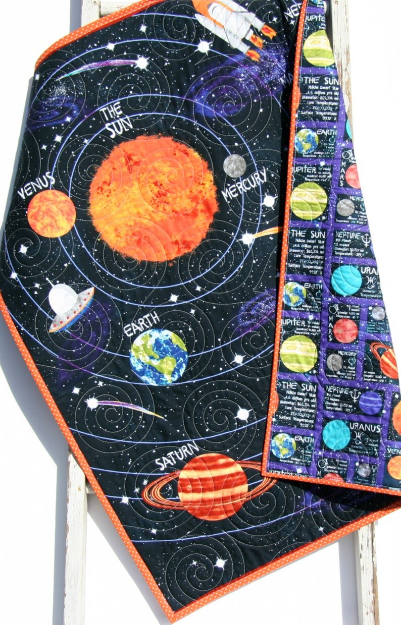 space handmade quilt