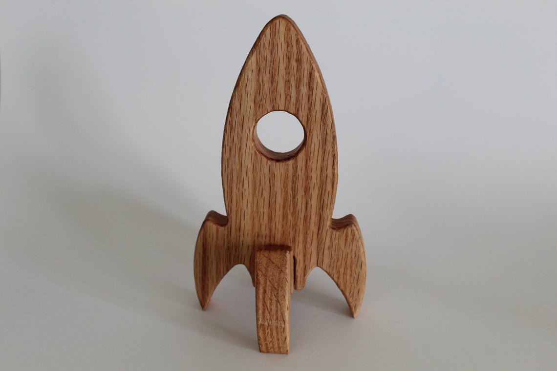 wooden space baby toy