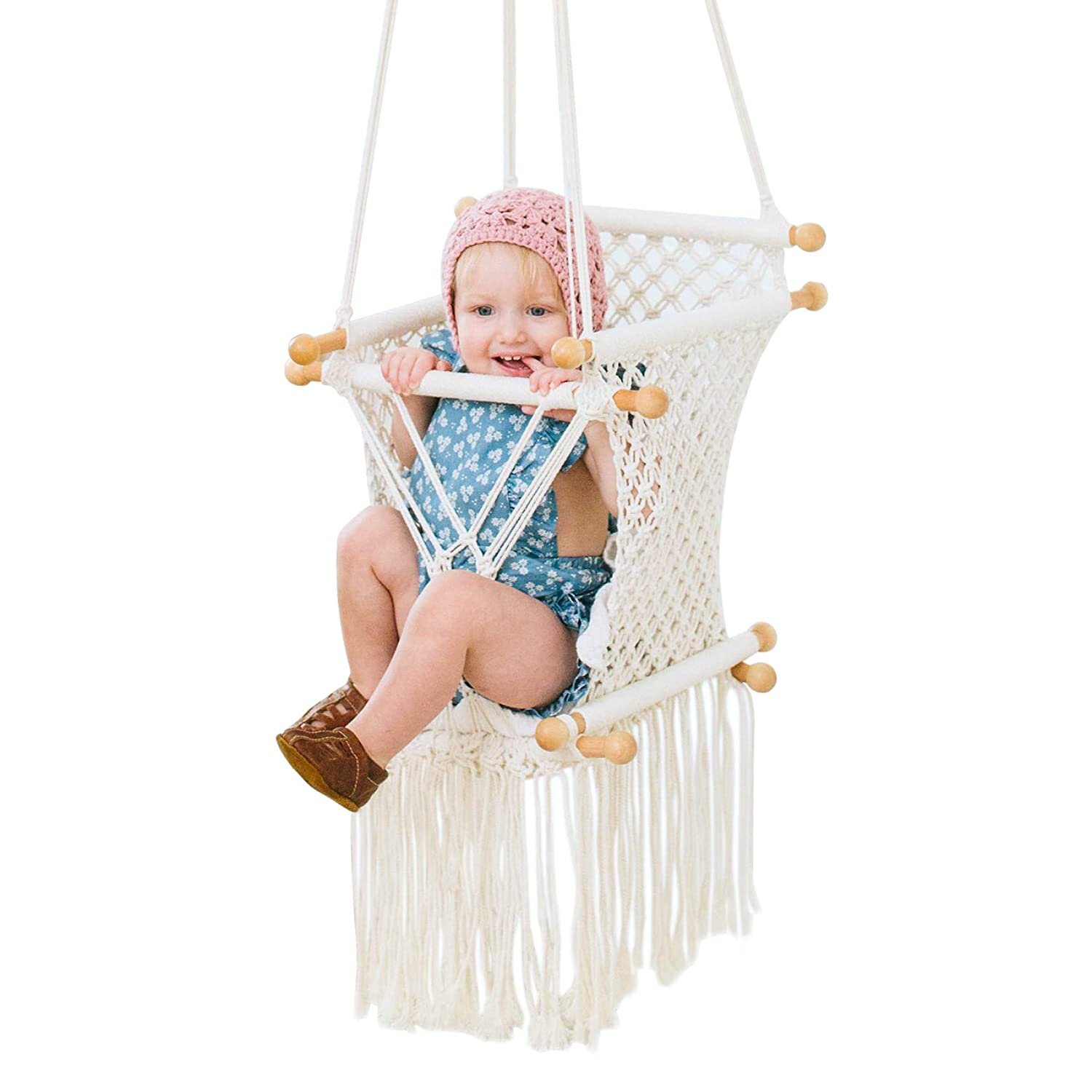 macrame baby swing crochet