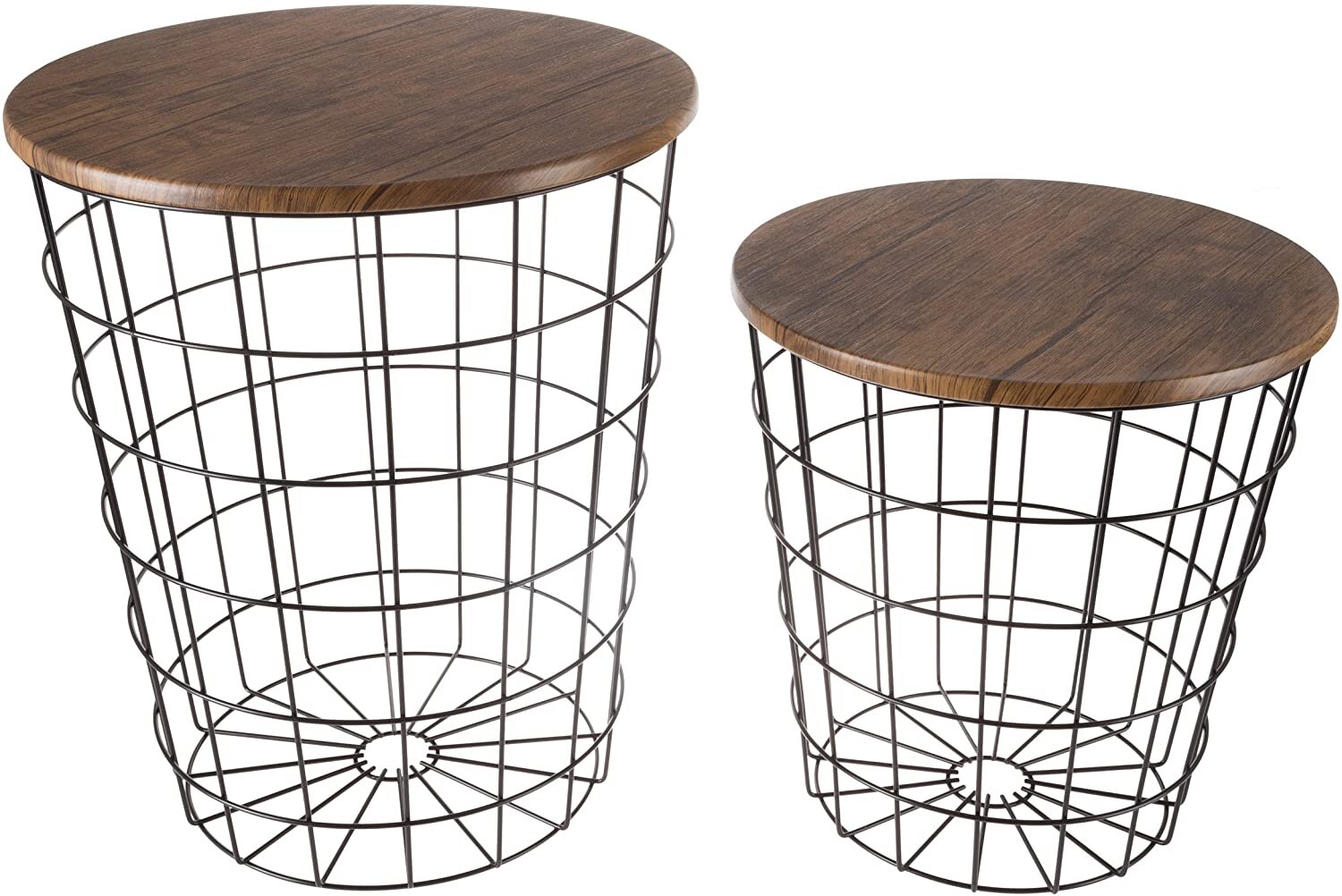 wire basket side tables