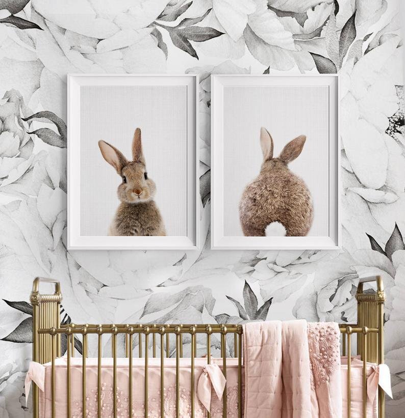 bunny rabbit nursery print