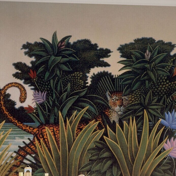 hidden leopard jungle wallpaper mural