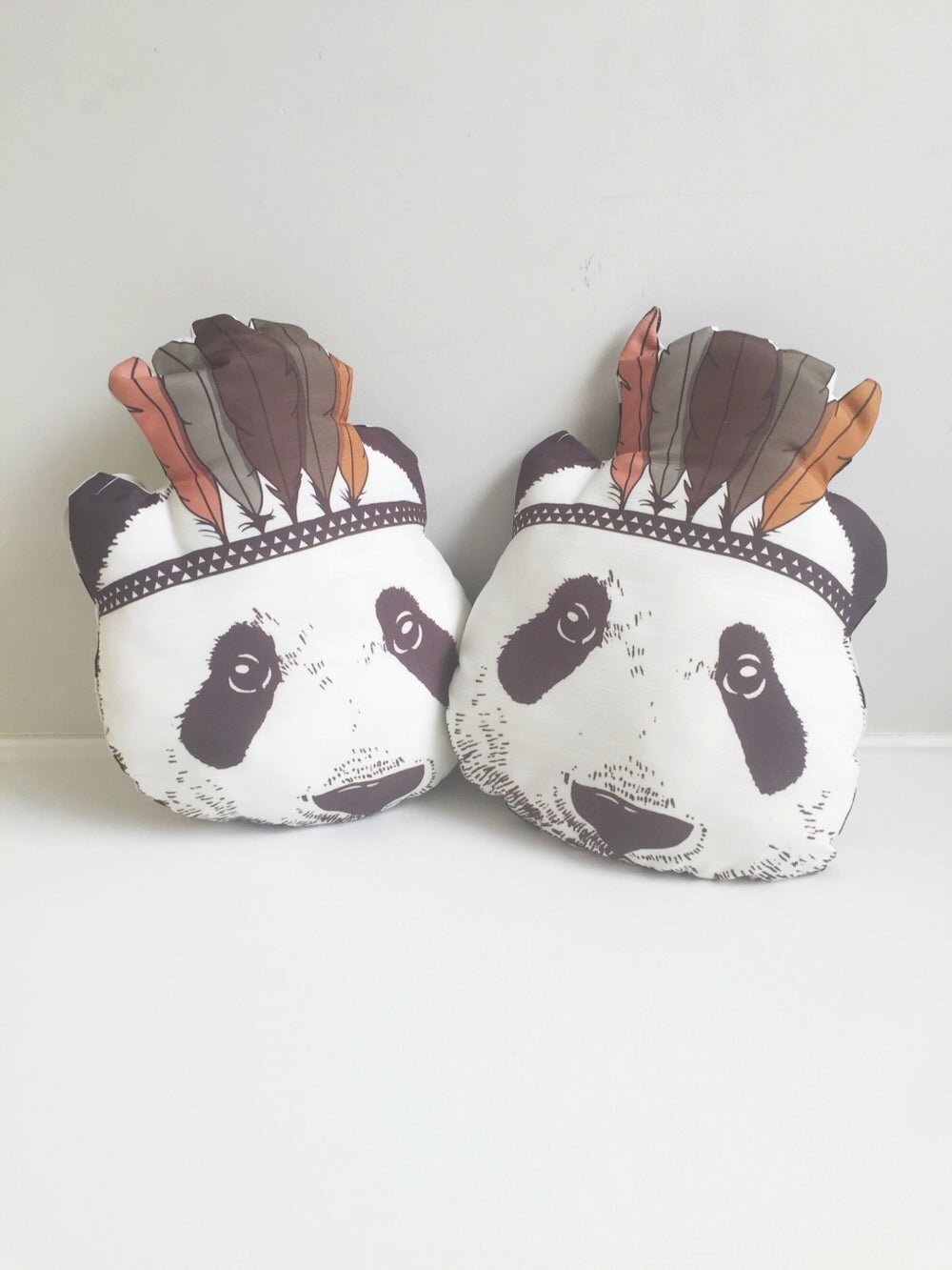 tribal panda cushion