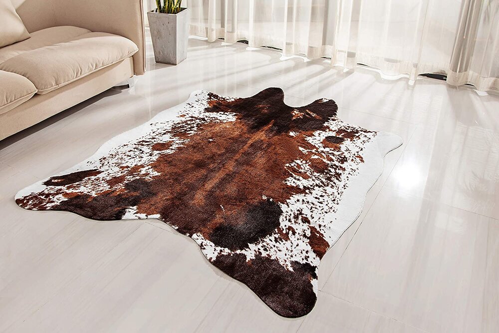 faux cow hide rug