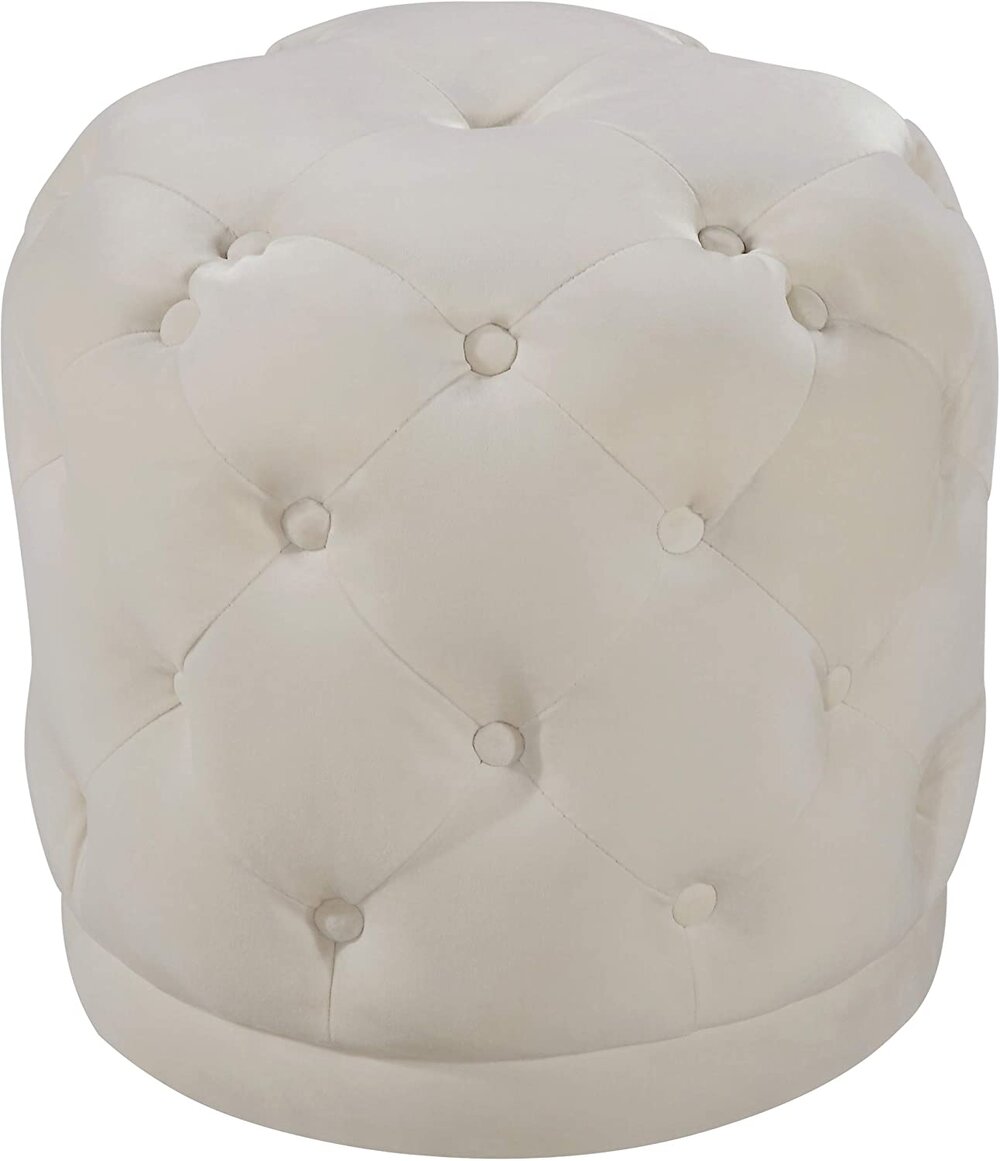 tufted cream ottoman