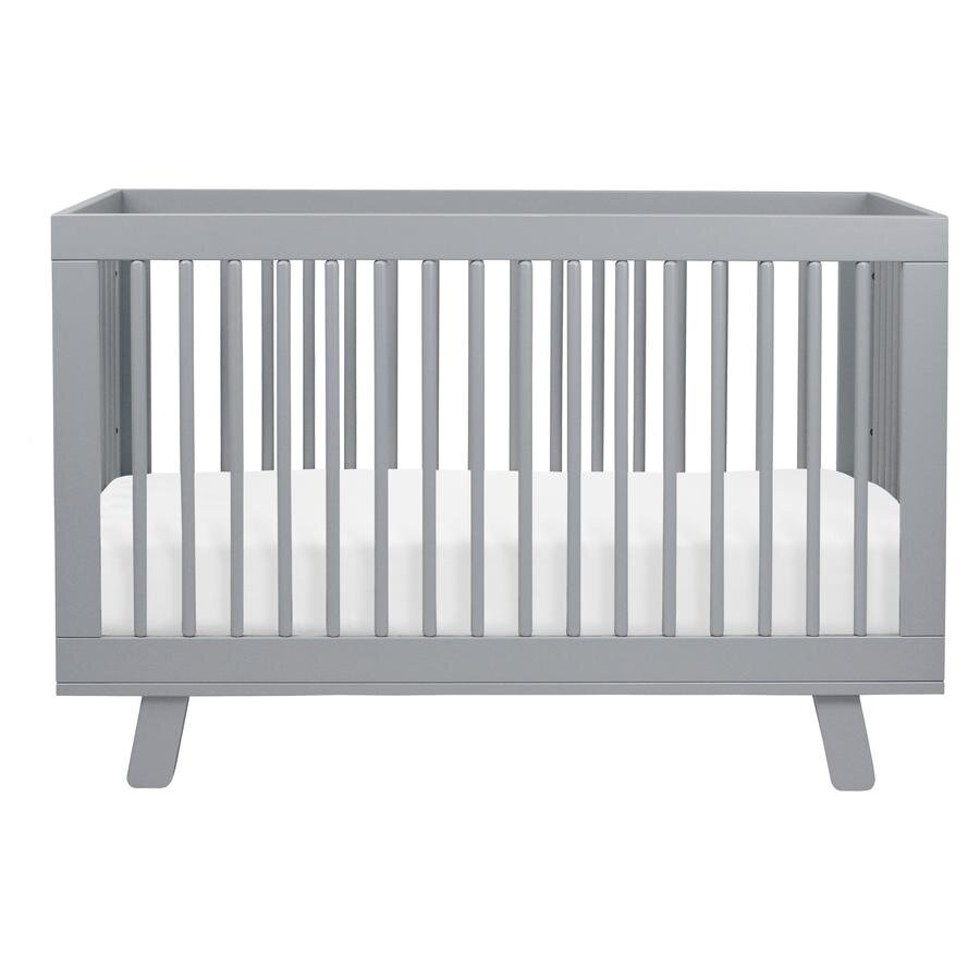 modern grey crib hudson 3-in-1