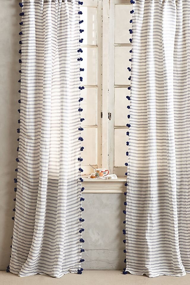 pom tassel curtains