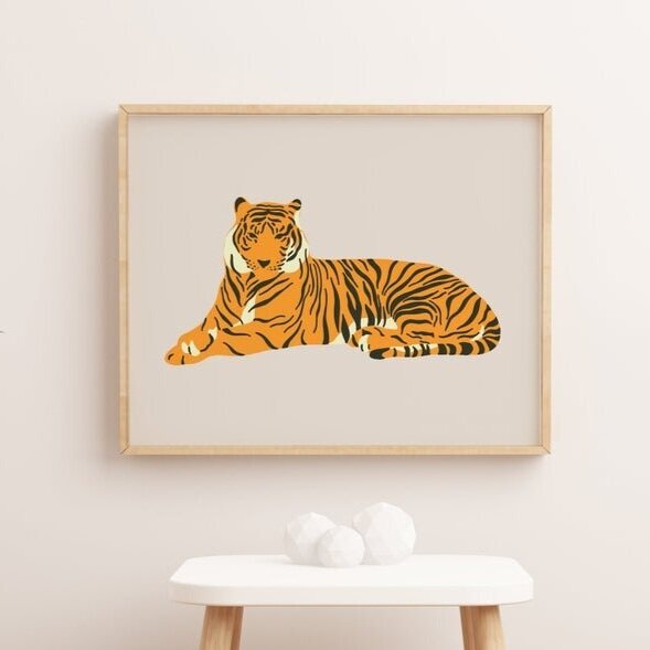 tiger nursery art print