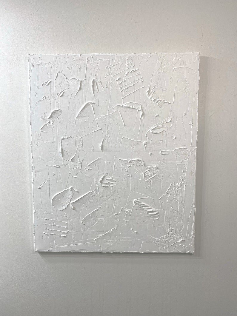 textured white painting