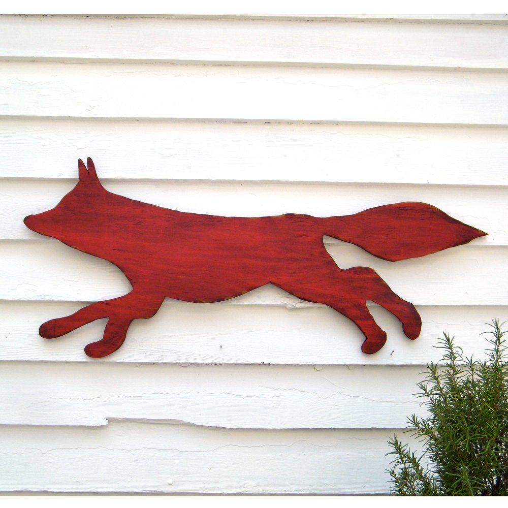 fox wood cutout
