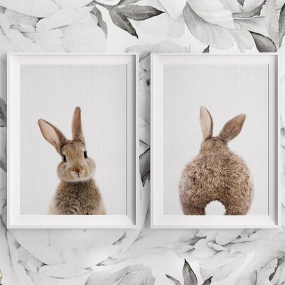bunny nursery print