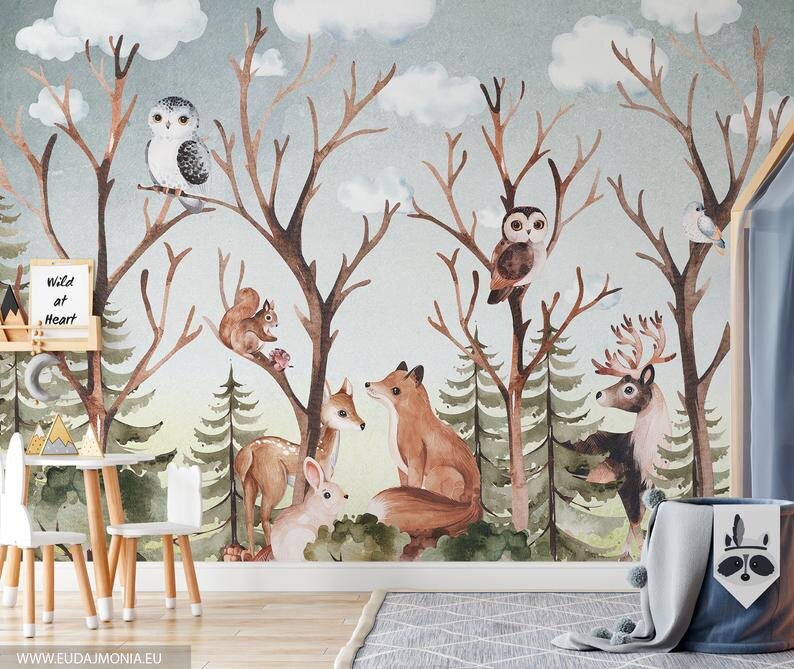 forest mural wallpaper