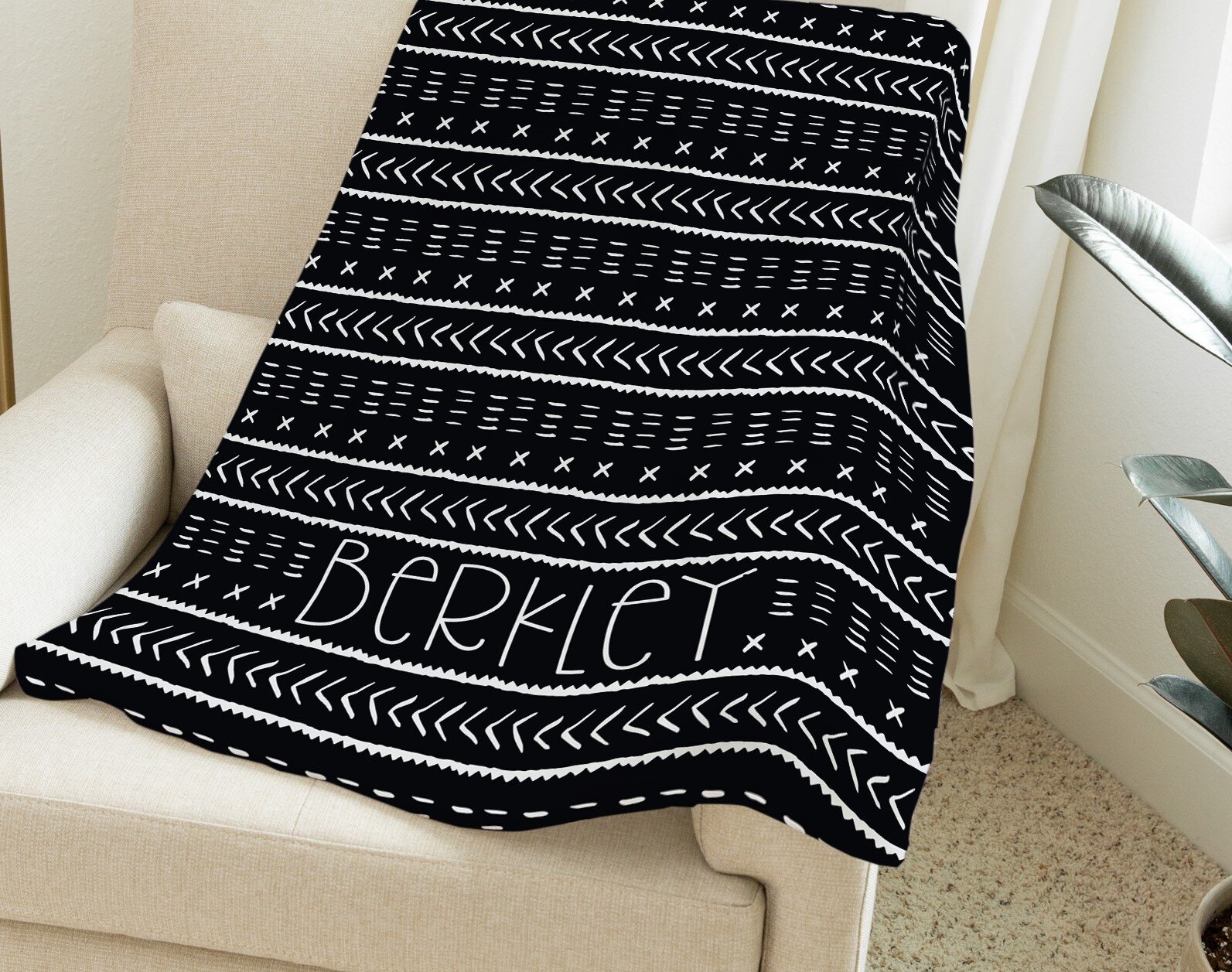 African Mud Cloth Tribal Baby Blanket for Girls Boys Soft Warm Receiving Throw Blankets 