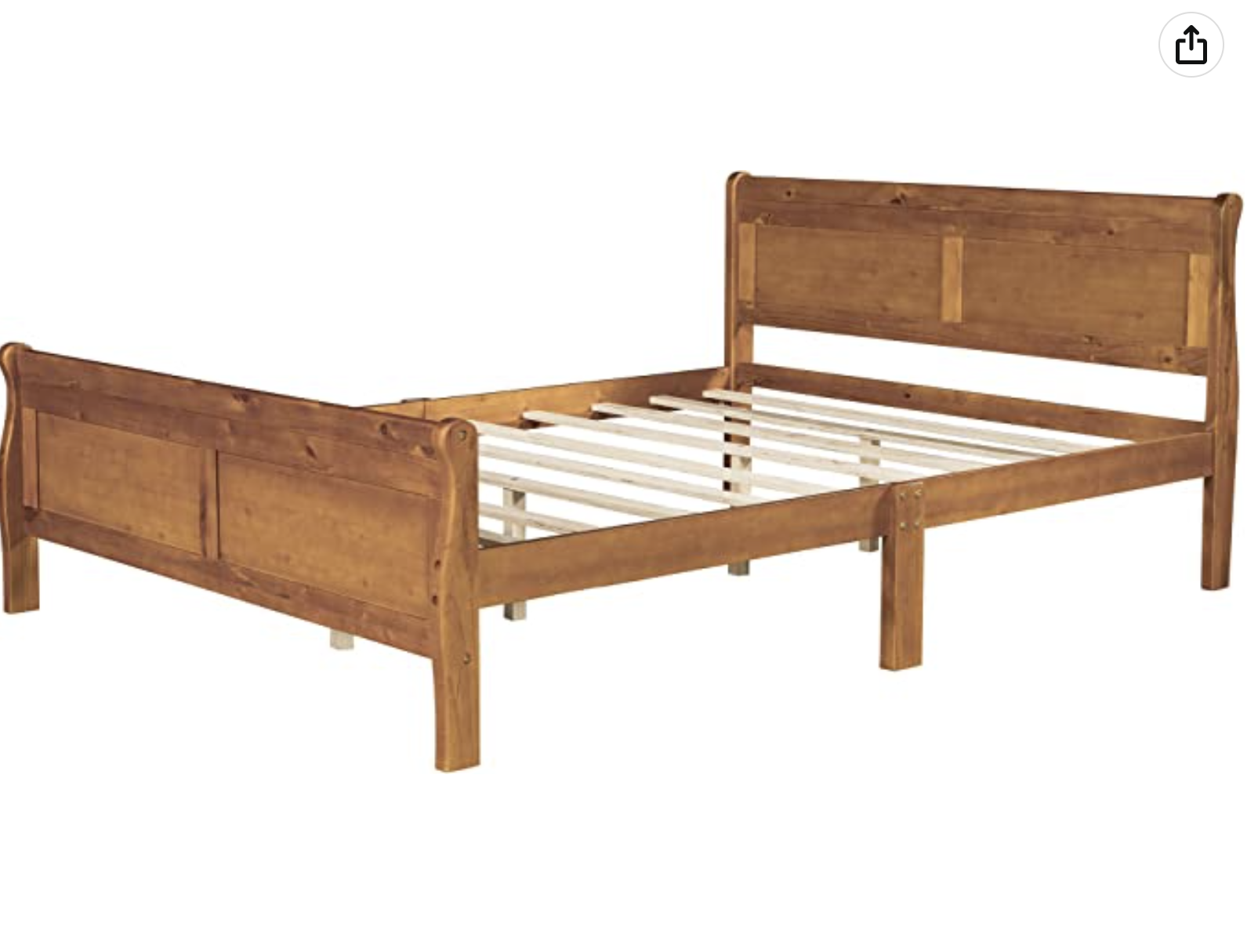 antique look wood bed