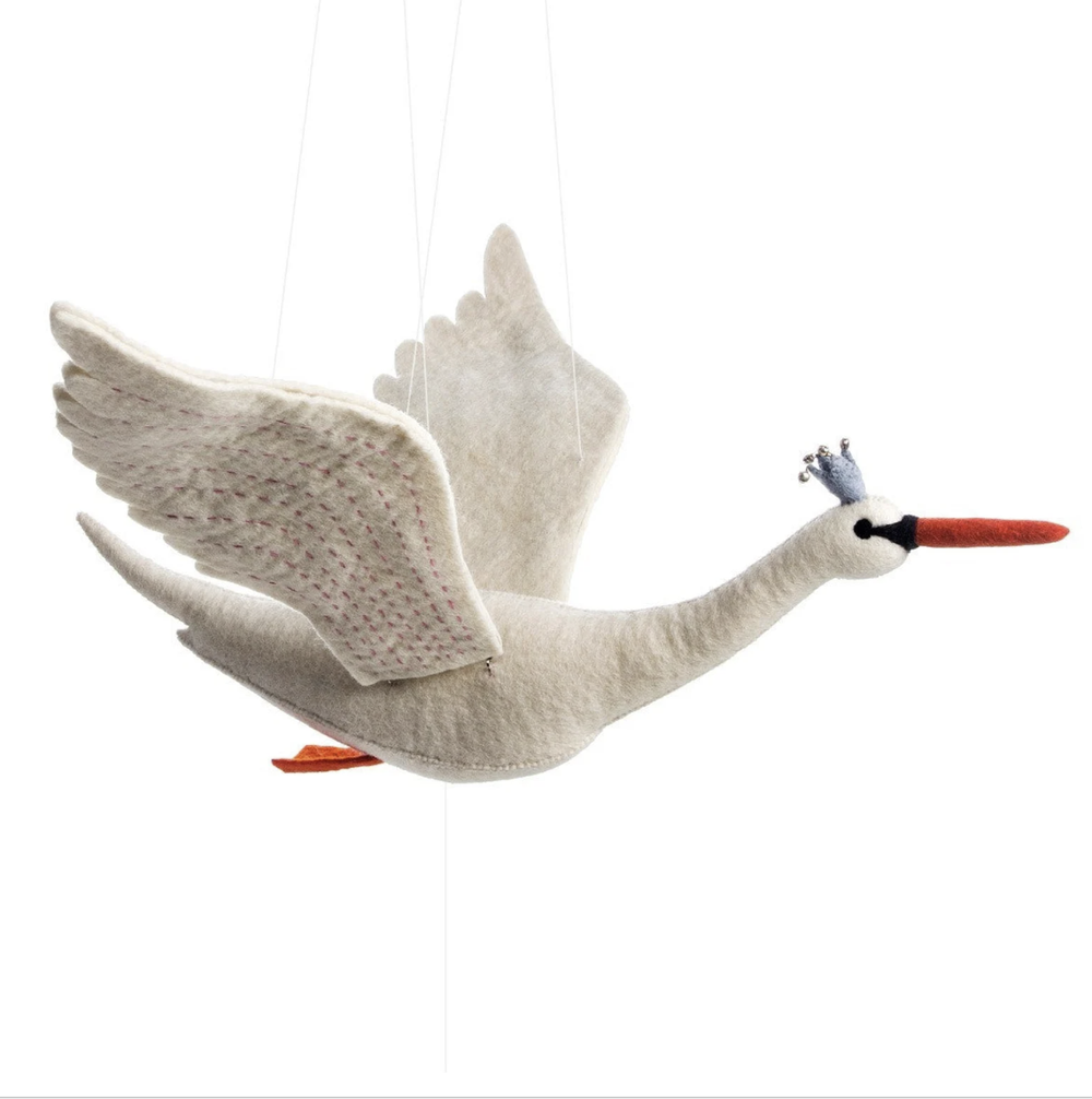 swan hanging decor plush
