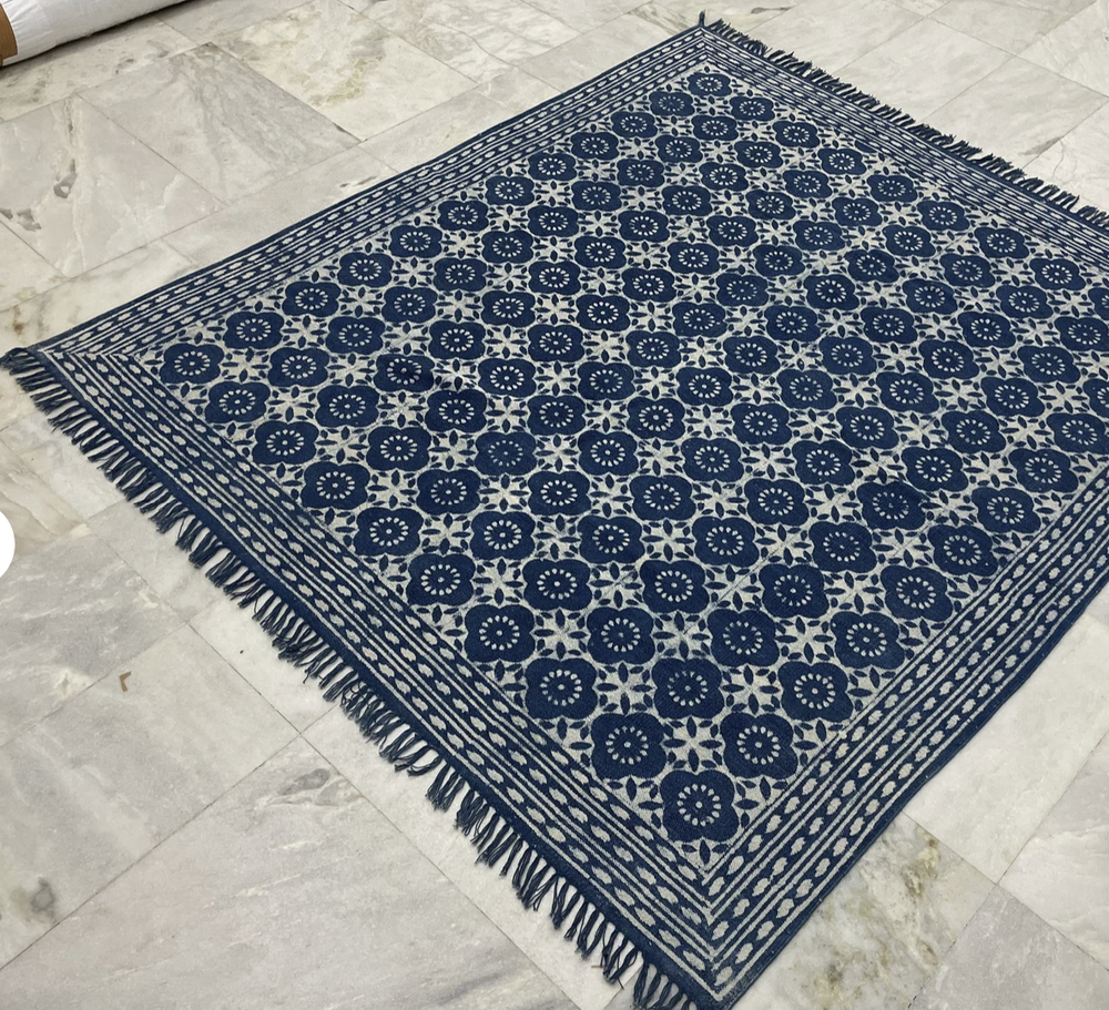 dark blue area rug