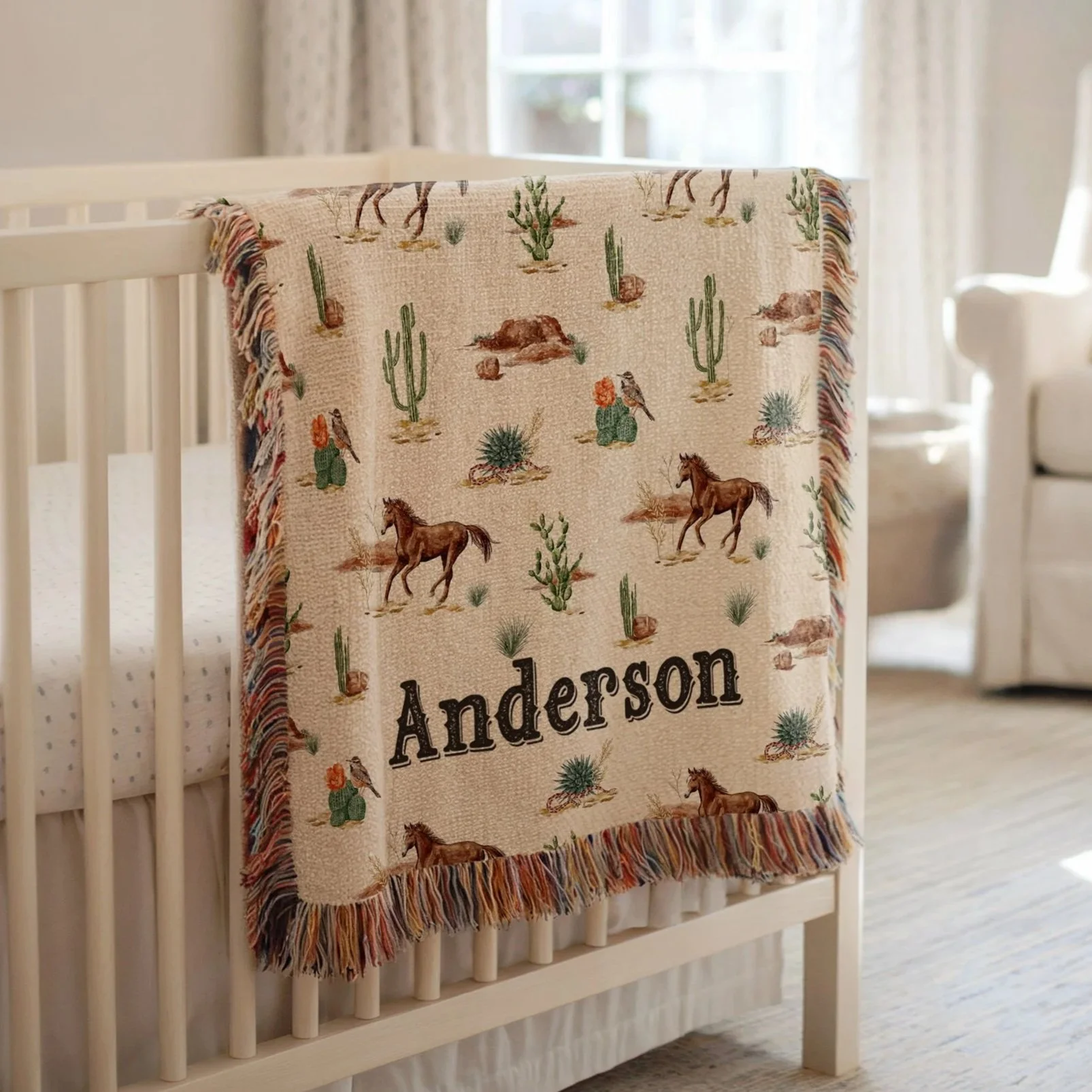 Little Buckaroo: Heirloom Knit Wild West Baby Blanket