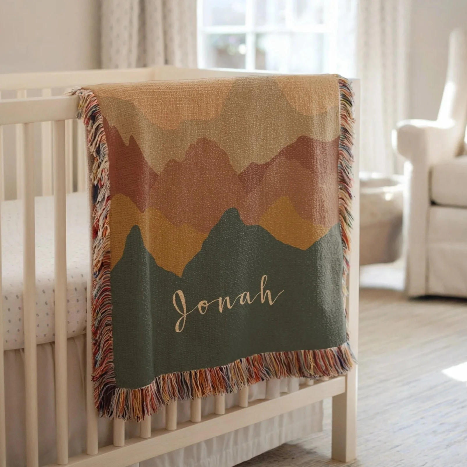 Ombre Mountain: Heirloom Knit Baby Blanket