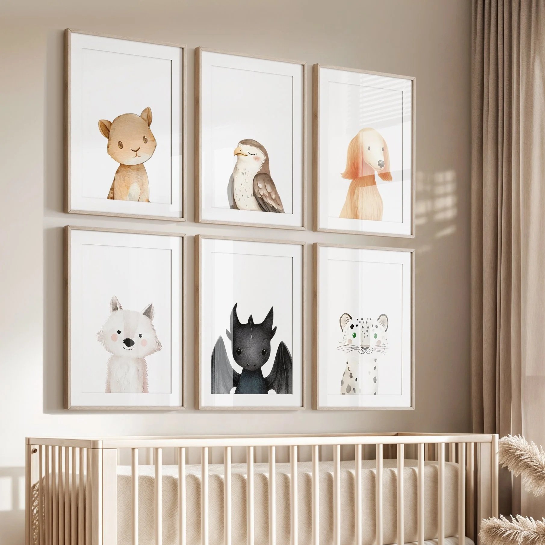 Throne of Glass: 6 Piece Animals of Erilea Prints