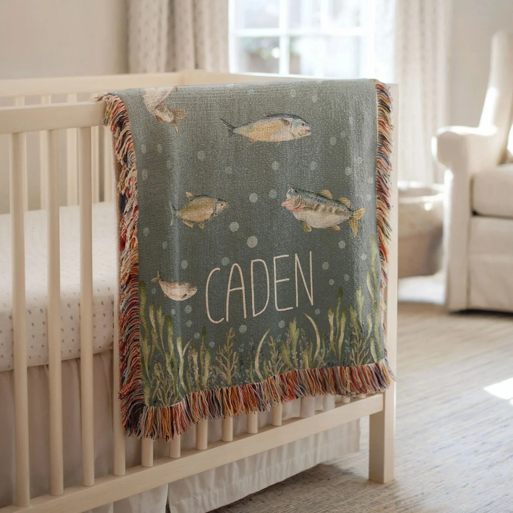Gone Fishing: Heirloom Knit Baby Blanket