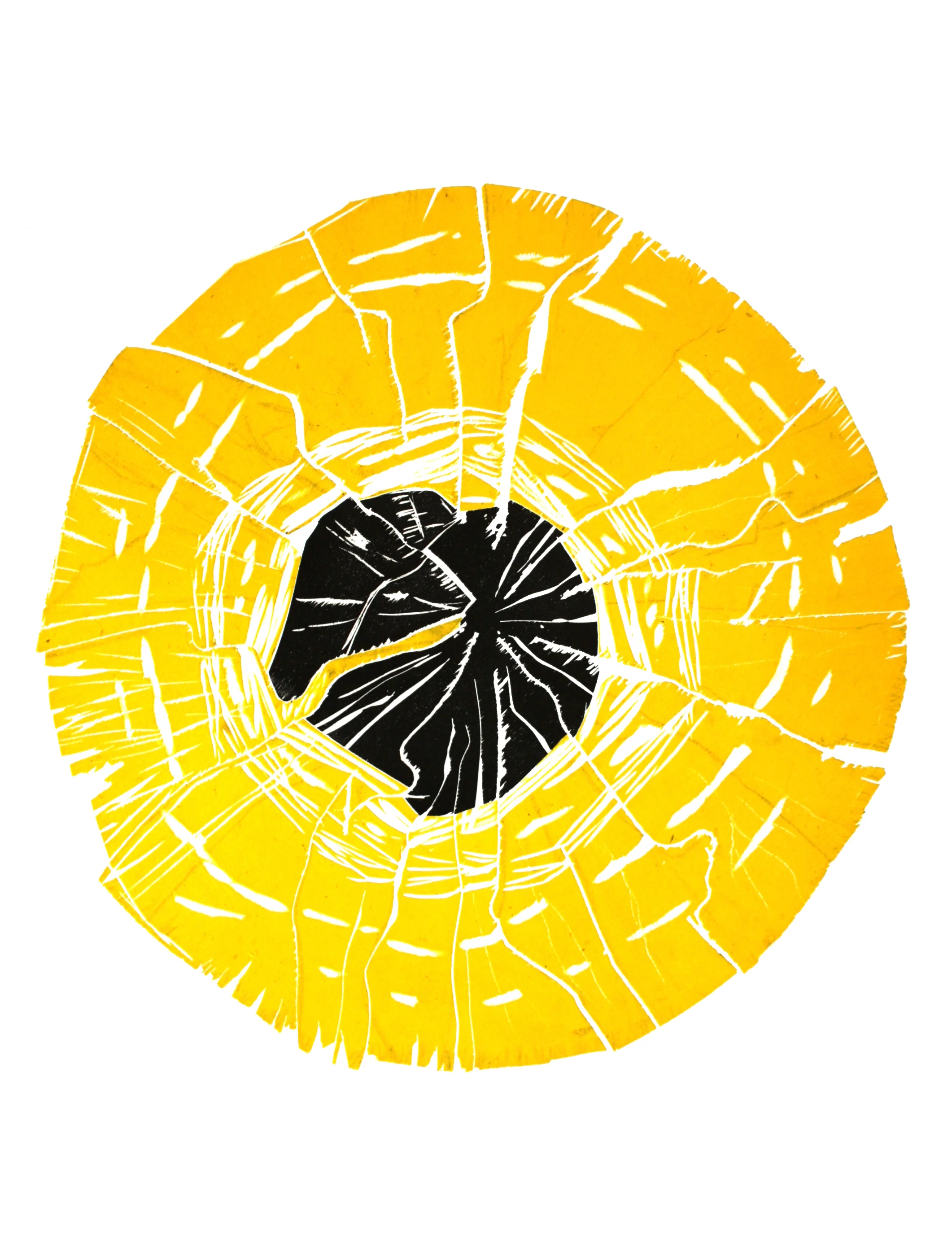  Black Centre 2014 - Woodcut - 76 x 56 cm Edition 5 