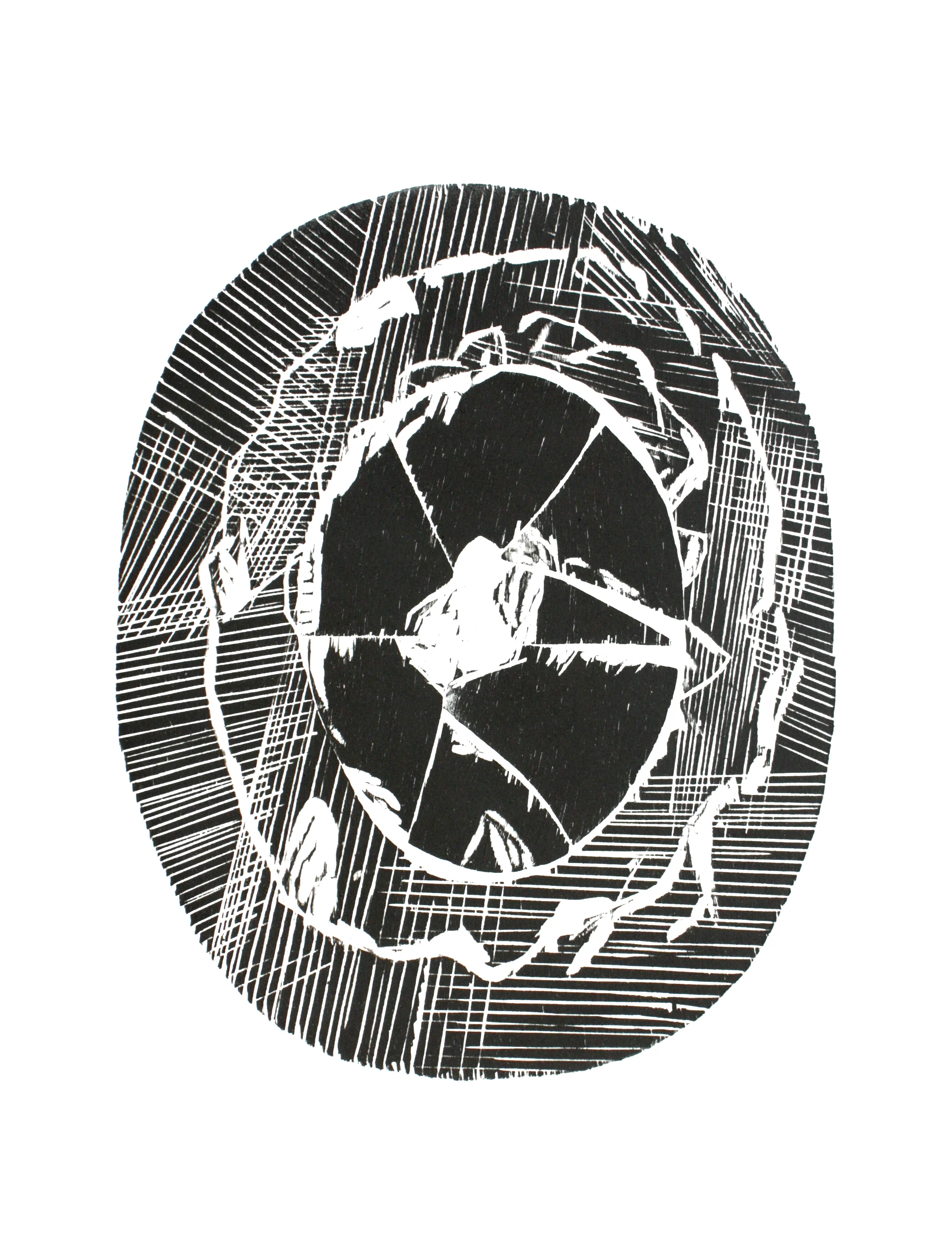  Black Sections  2014 - Woodcut - 56 x 38 cm Edition of 5 