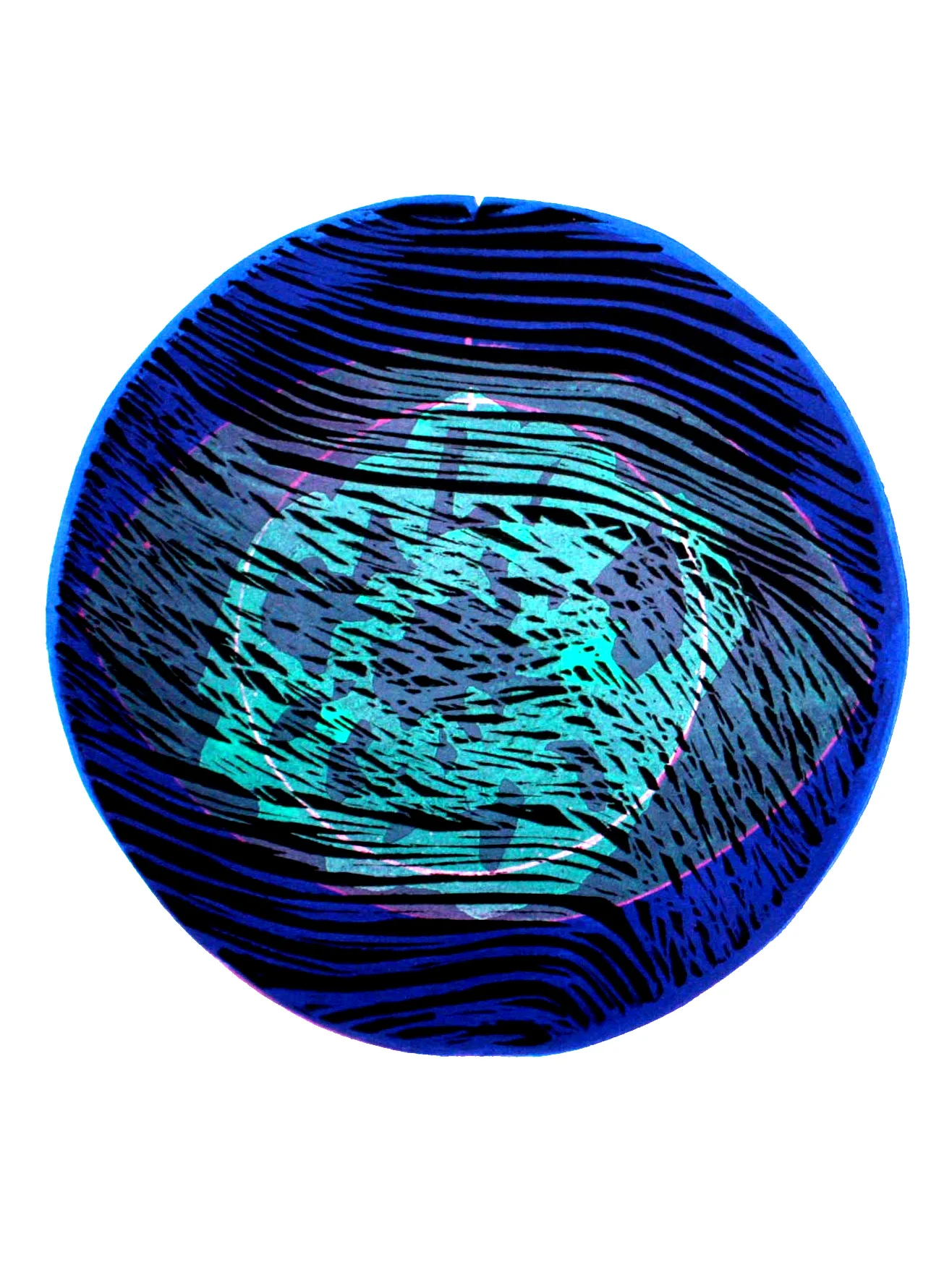  Fragmented Circle - 2014  36 cm x 28 cm (each) Lino Cut - 1 of a pair 