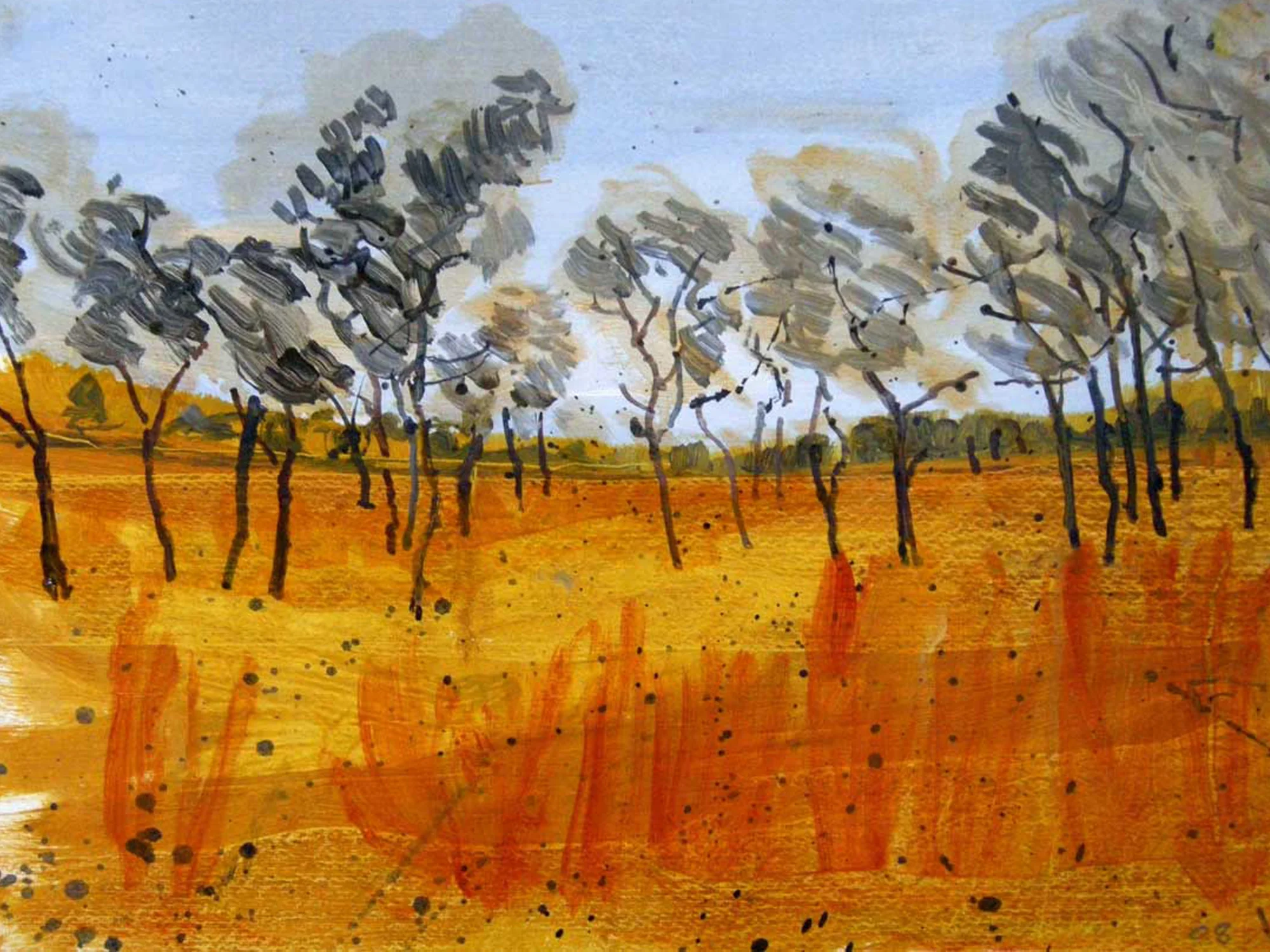  Eucalyptus Bush Australia 2009 - Oil paint on Paper - 40 x 50 cm 