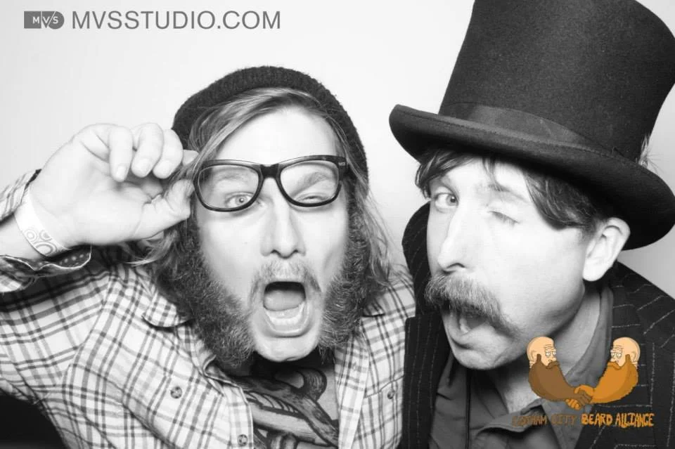 Gotham City Beard and Mustache Competition 2014 (w/ Gary Lauderman). Won 3rd Place Natural 'Stache! 