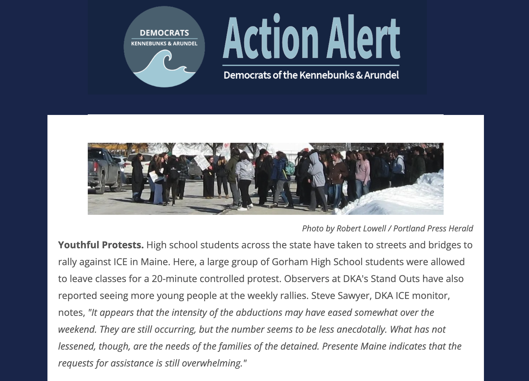 February 5, 2026 : ICE in Maine