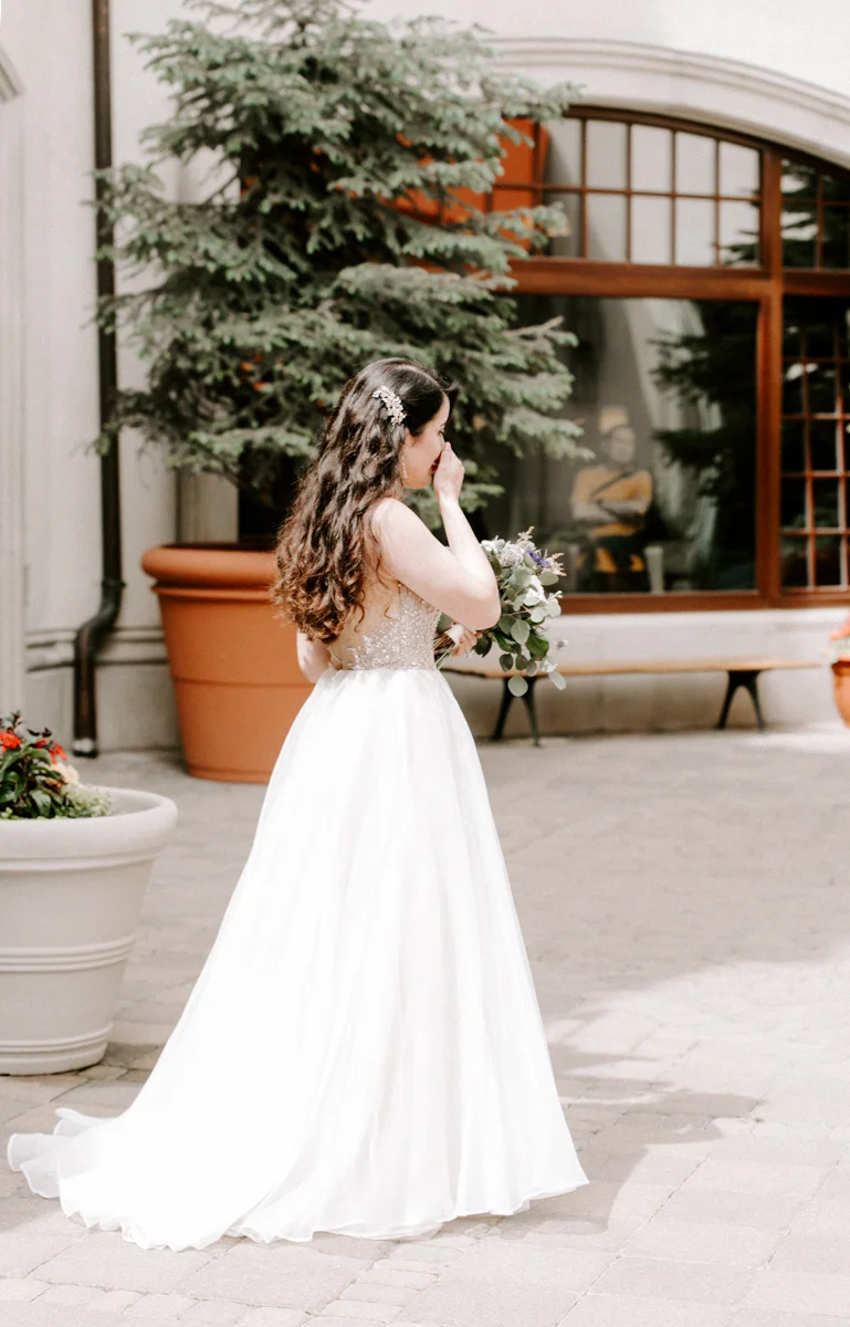 bride groom first look at the arrabelle hotel in vail colorado-2.jpg