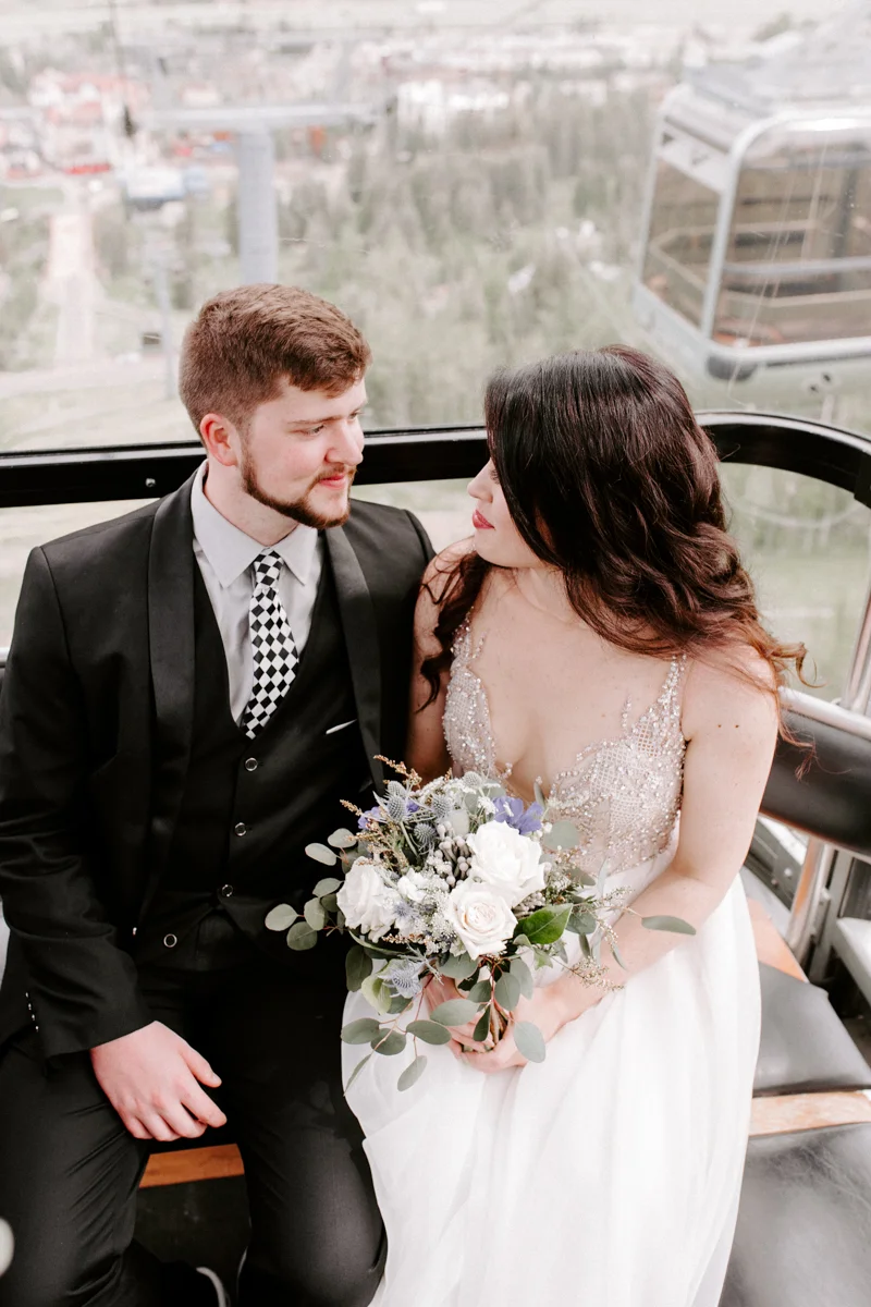 bride groom riding the gondola to wedding in vail colorado-4.jpg