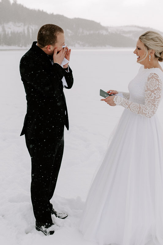 An emotional, winter elopement at Sapphire Point in Breckenridge, CO with Colorado Wedding Photographer Diana Coulter -20.jpg