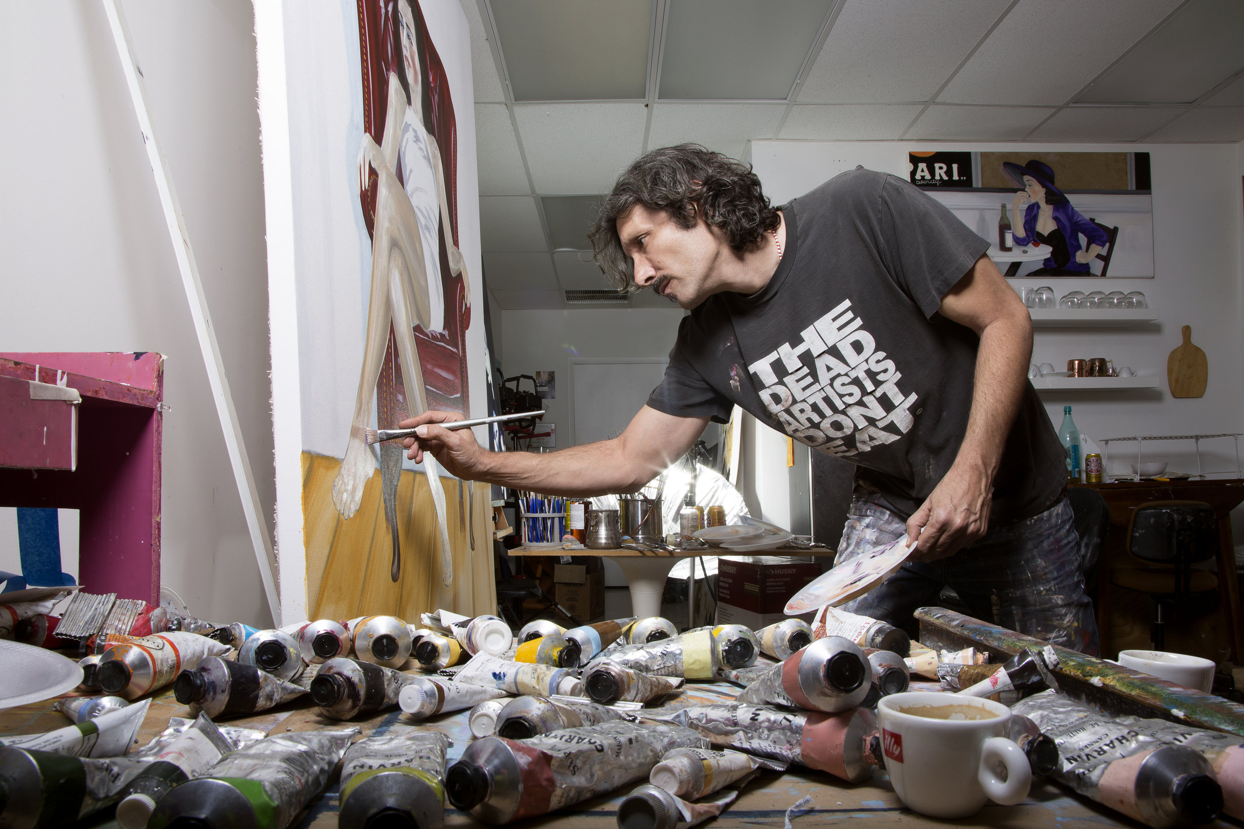 Andres Conde in the studio. Photo Credit : Natasha Kertes