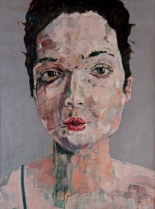 "Sin Titulo" by Raiman Rodriguez Moya Mixed Media on Canvas 17" x 23"