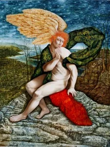 "El Mensajero" Oil on Canvas 39" x 51" Enrique Toledo