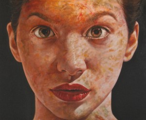 "La Hija de Conde" Mixed Media on Canvas 60" x 72" Darian Rodriguez Mederos