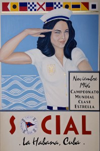 "SOCIAL : Habana Yacht Club"Mixed Media on Canvas 42" x 64" Andres Conde
