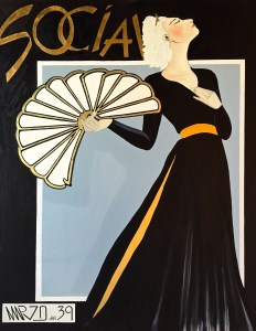"SOCIAL : Marzo 1939" Mixed Media on Canvas 38" x 49" Andres Conde
