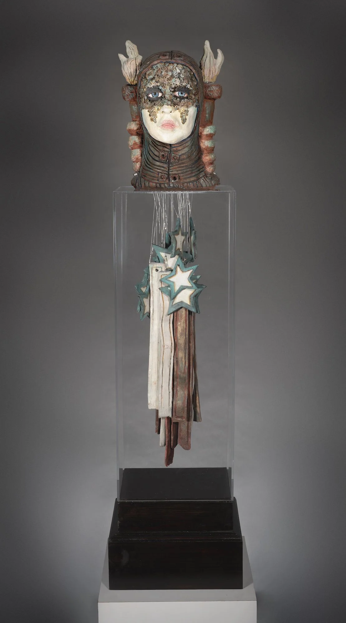 A mixed media sculpture titled Star Spangled Banner, contemporary Cuban artist Aimee Perez for Conde Contemporary.