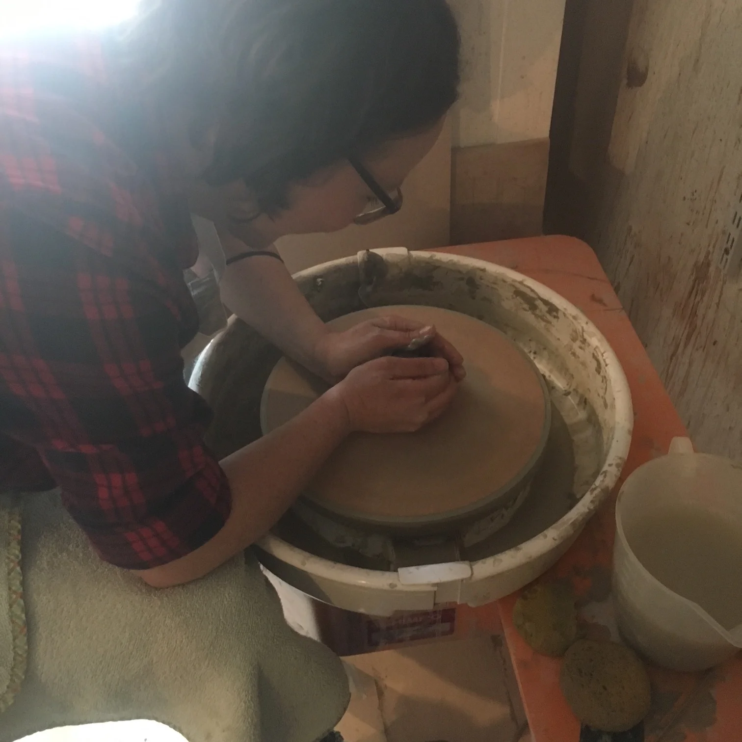 Open access is exactly that - my studio is open for you to have a go at everything - wheel throwing as well as handbuilding.