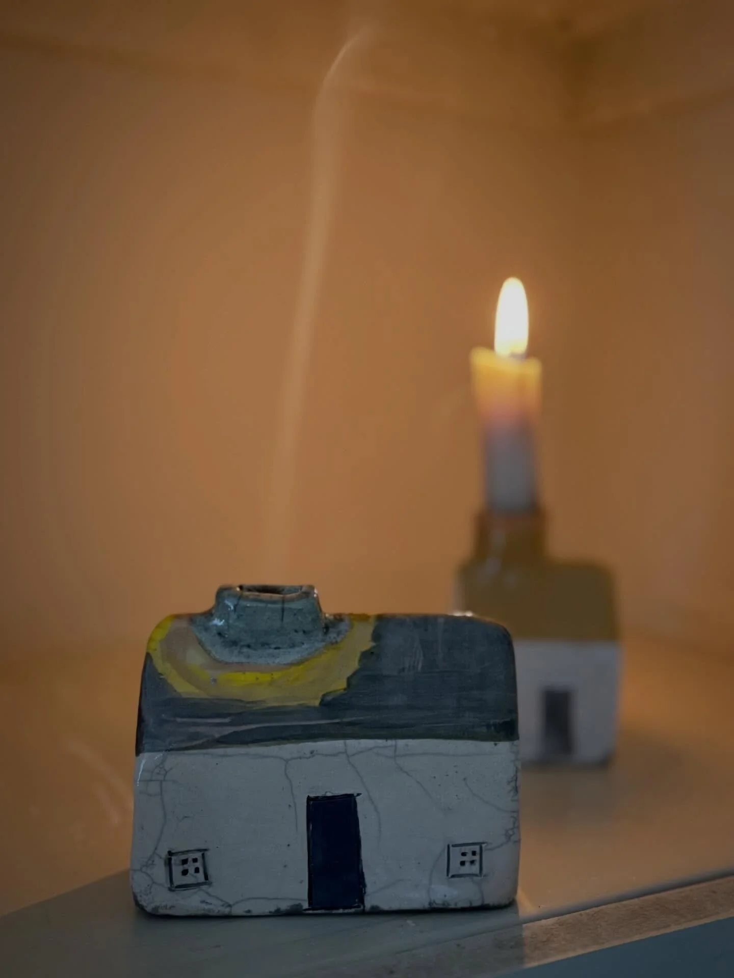 After yesterday&rsquo;s energetic reel I am calming down with a new smoke house and candlestick house this evening.

Having been away for the previous two weekends I feel like I need to rein in my house this weekend and clean and tidy up. There may w