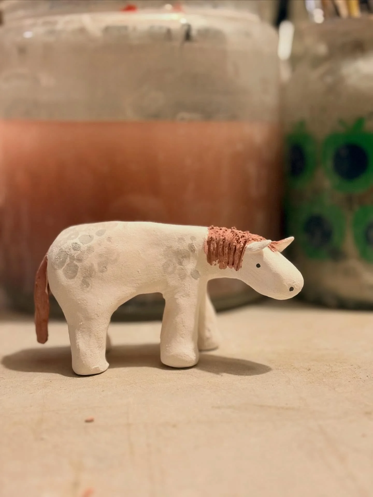 Love is in the air. 

Glazing ponies this evening. 

This was one of  my Dads favourite songs  and we had it at his funeral blasting out in the crematorium. Made us laugh and cry. 

#dapplegrey #amandabanhamceramics #yearofthefirehorse #ceramicsculpt