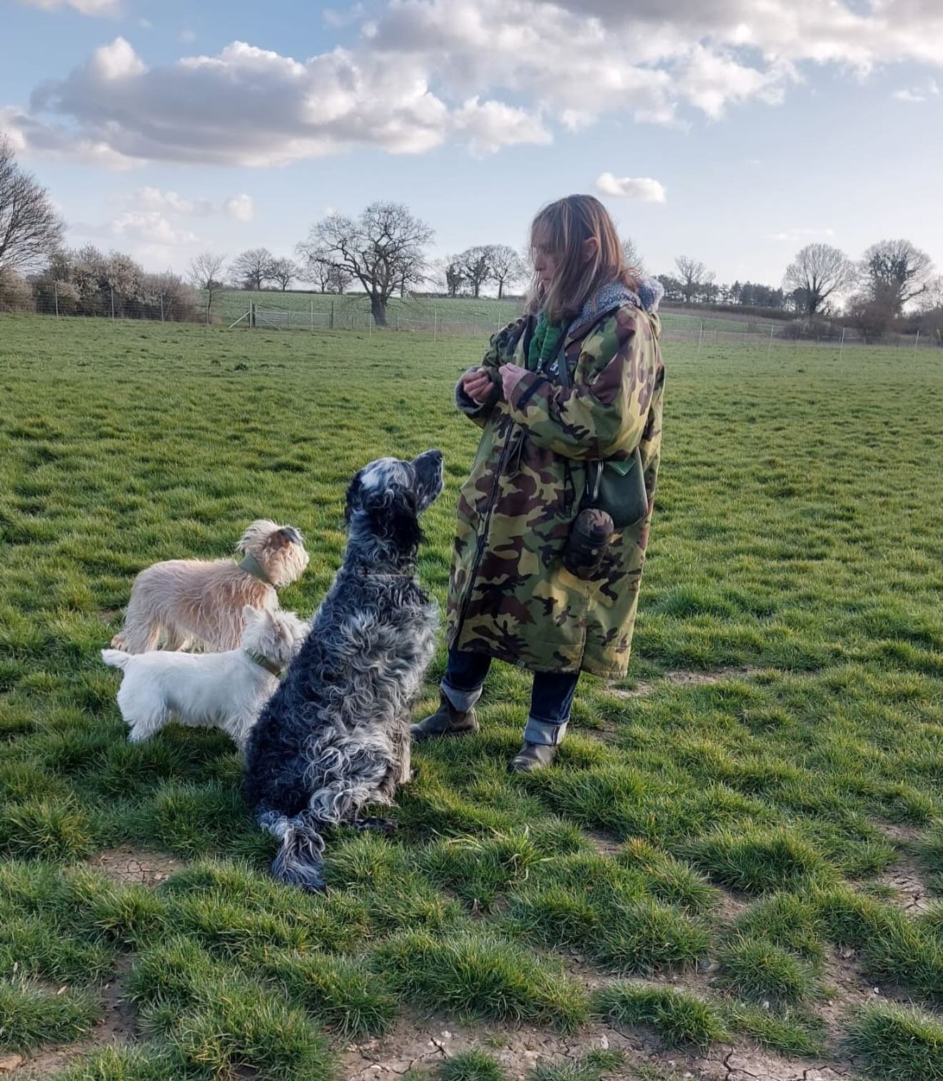 When I am not rustling up houses, ponies, plates and bowls i am outside with these three.  When I am making all of the above I am in the studio with them all too. They are my constant companions and I don&rsquo;t know what I would do without them. 

