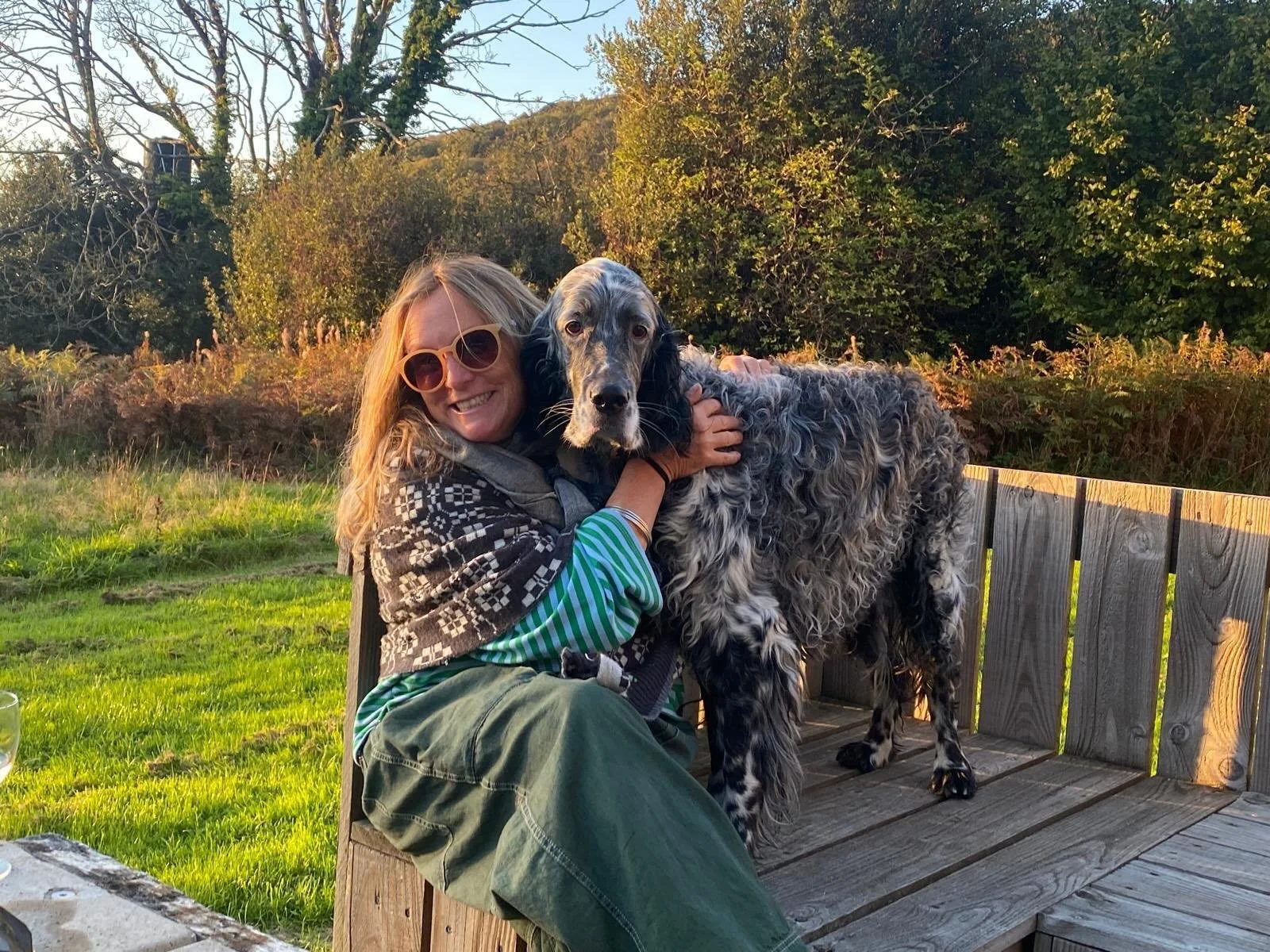 This was last weekend @fforest me and my (forty year dream dog) Fletcher who had the time of his life on the Glow women&rsquo;s retreat. 

Have you had your heart set on something? Someone? For forty years and it has come true? 

#amandabanhamceramic